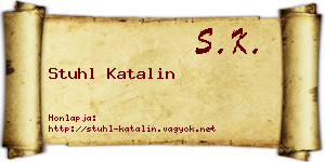 Stuhl Katalin névjegykártya